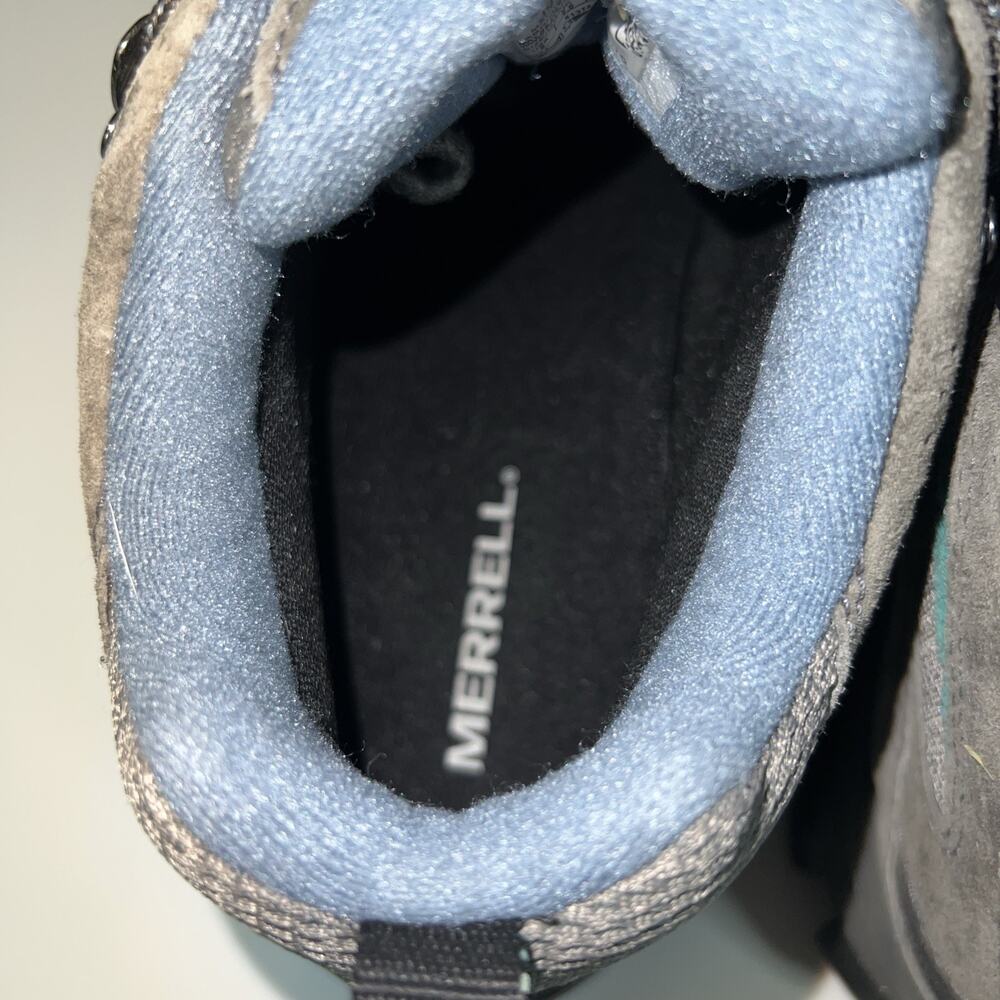 Merrell Moab 3 Mid Waterproof Hiking Boots Brown/Teal Women’s Sz 9 US - Picture 9 of 12